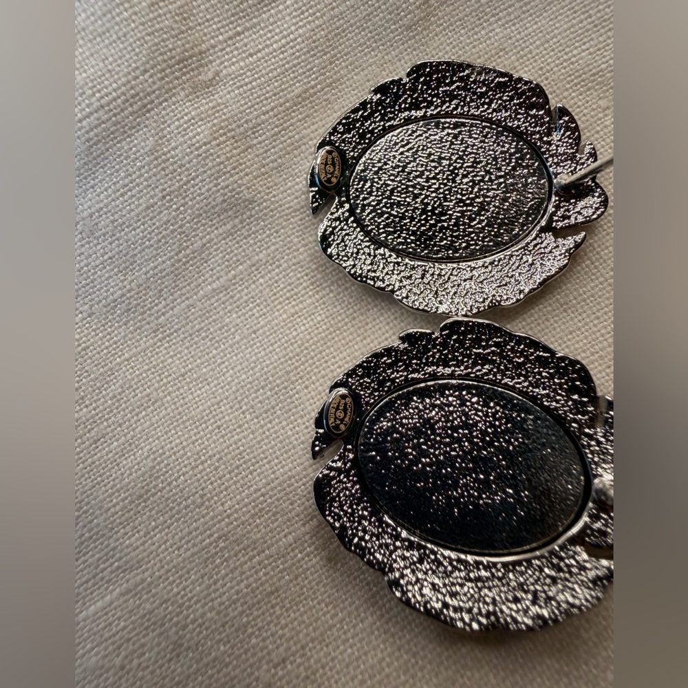 🖤Statement Chanel Black Resin CC Crystal Earrings✨ - Picture 6 of 13